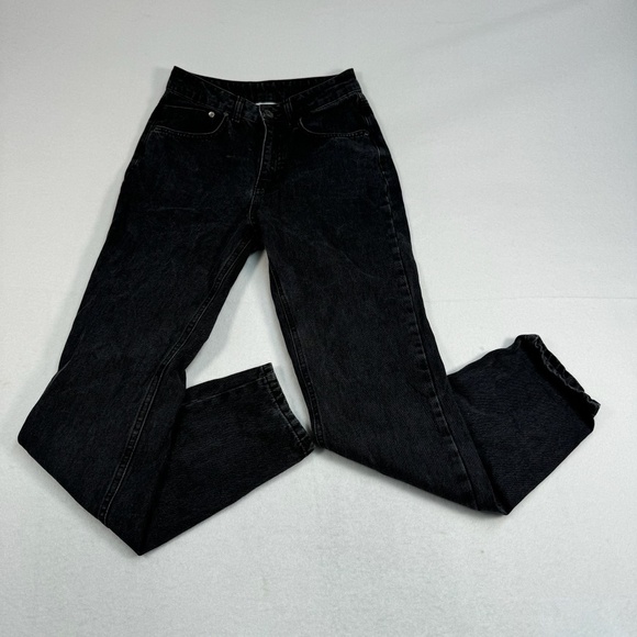 Ragged Priest Straight Leg Jeans Womens Size 26 Black High Rise Ripped - Picture 1 of 14